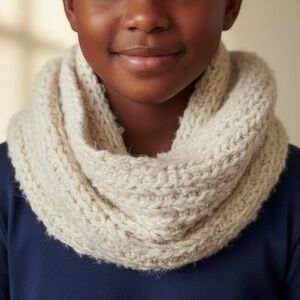 Capelli New York Kids Ivory Shimmer Loop Scarf NWT